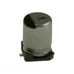 Condensador de Aluminio de 33 uF, 20%, 10V, Montaje Superficial SMD, Canal del Fabricante 33, EEE-HBA330UAR - Product Image 1