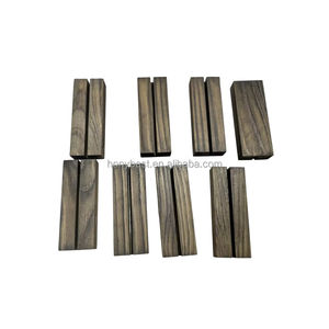 Porte-panneaux en bois de pin rustique en acrylique, couleur noyer, support de présentation de numéro de table en bois, porte-carte de place pour la vente au détail, mariage, fête - Product Image 2