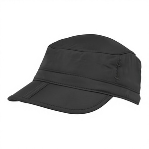 Custom Logo Unisex Vintage Breathable Lightweight Nylon <b>Canvas</b> Solid Color Adjustable <b>Plain</b> Flat Four Seasons Cadet - Product Image 3