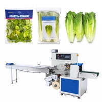 Machine à emballer entièrement automatique pour oreiller sac plateau horizontal laitue oignons de printemps légumes frais surgelés