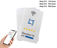 OEM Großhandel Passive PVC RFID NFC Karte mit NTAG213 Chip, individuell bedruckte Social-Media-Bewertungskarte für soziale Interaktion und Hotelnutzung