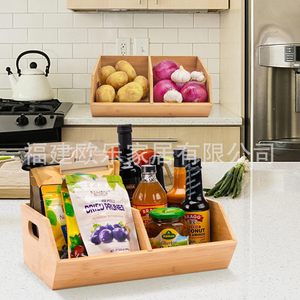 Organizador de condimentos y recipientes de alimentos para la cocina del hogar, cesta de almacenamiento apilable creativa para frutas y verduras para el dormitorio, exportación - Product Image 2