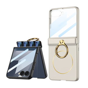 Étui magnétique antichoc pour <span class=keywords><strong>Samsung</strong></span> Galaxy <span class=keywords><strong>Z</strong></span> Flip 7 avec <span class=keywords><strong>support</strong></span> rotatif à 360 degrés et protection d'écran intégrée - Product Image 3