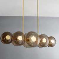 Lampe de décoration en verre artisanal moderne, luminaire de plafond personnalisé, lustre en verre, luminaire suspendu