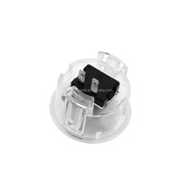 Sanwa Hitbox, piezas de controlador DIY, interruptor de botón iluminado con LED de 30mm, luz transparente, cero retardo, juegos de plástico que funcionan con monedas