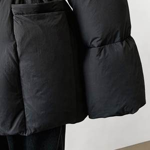 Doudoune matelassée pour femme - Manteau d'hiver moderne à capuche ceinturé en coton chaud - Parka matelassée avant-gardiste avec boucle - Logo personnalisé - Product Image 6