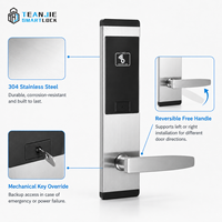Cerradura Inteligente para Puerta de Hotel de Acero Inoxidable con Wifi, Tarjeta RFID, Control de Acceso sin Llave Personalizado por Aplicación para Habitaciones de Hotel