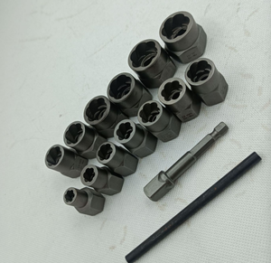 Set di 14 Estrattori per Bulloni e Dadi in Acciaio Cr-Mo, Strumento Professionale per Rimozione Viti Rotte e Antifurto - Product Image 2
