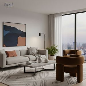 Sillón EKAR Harper <span class=keywords><strong>Eclat</strong></span>: Silla de Diseño Moderno y Lujoso con Tapicería de Tela para Oficina en Casa y Sala de Estar - Product Image 5