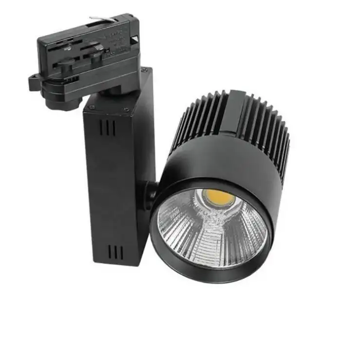 50W raylı aydınlatma alüminyum Spot ışık Led ev mutfak giyim mağazası için ray lambası COB monte lamba armatürleri