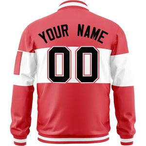 Custom Full-Zip Bomber Jacket Personalized Lightweight Outdoor <b>Coat</b> <b>Stitched</b> Letters Number For Adult Youth Men Autumn Casual - Product Image 2