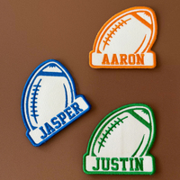 Patch de football américain personnalisé, broderie de logo d'équipe de club sportif universitaire, patchs brodés thermocollants pour vêtements, chapeaux, sacs