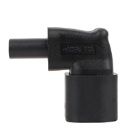 Adaptateur d'alimentation coudé mâle IEC C14 vers femelle C7, 3 broches, certifié CE ROHS, en Cuivre+PC+ABS, pour UE/Royaume-Uni/France - Vente Flash