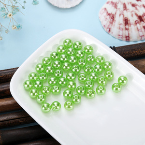 Perlas Redondas de Resina Plástica de Imitación de Perlas de Alto Brillo en Varios Colores para la Fabricación de Joyería y Accesorios DIY de 8mm - Product Image 4