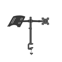 Support métallique pour écran de 10 à 27 pouces, bras double réglable pour moniteur LCD, support de bureau et support pour ordinateur portable, support pour téléphone