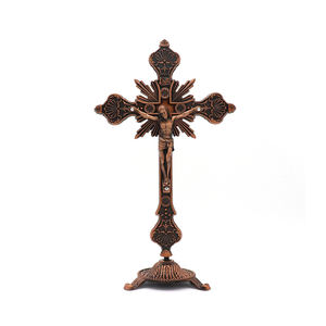 Estátua Colecionável de Anjo com Cruz Sagrada Personalizada com LOGO, Estátua de Metal para Presentes e Decoração de Igreja em Casa - Product Image 2