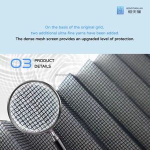 Moustiquaire rétractable en <span class=keywords><strong>tissu</strong></span> polyester imperméable, moustiquaire pliante en maille plissée pour porte ou fenêtre - Product Image 4
