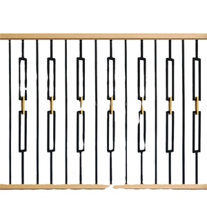 Tấm chắn hình chữ nhật mỏng đôi 1/2'*44' trong nhà với lan can cầu thang sắt nghệ thuật hình mắt cáo mạ vàng - Product Image 1