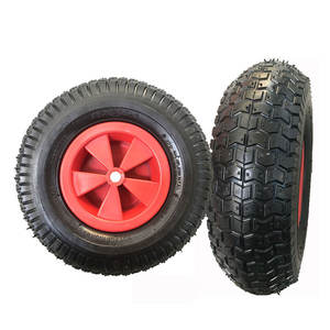 Roue de brouette 13x500-<span class=keywords><strong>6</strong></span> personnalisée avec jante en métal ou en plastique pneus de remorque de 325mm - Product Image 5