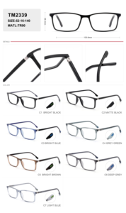 משקפי ראייה יוקרתיים מרובעים, מסגרת מודרנית איכותית, עדשות שקופות, TR90 אצטט, מתאימים למרשם אופטי. - Product Image 3