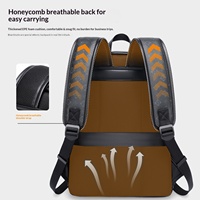 Sac à dos pour ordinateur portable en PVC pour hommes, 14 pouces, étanche, multi-usages, pour affaires et voyages, avec fermeture éclair, sac à bandoulière quotidien en polyester pour le bureau