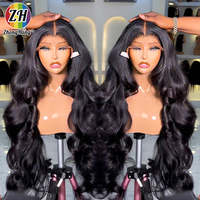 Wig Rambut Asli 13x4 Berkualitas Tinggi dengan Ikal Alami, Sudah Di-pre-pluck, Full Lace Front Wig untuk Wanita Kulit Hitam, HD Lace Frontal Wig