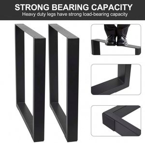 Black Metal Dining <b>Table</b> Legs Steel Furniture <b>Square</b> Industrial Country Style <b>Table</b> Legs for Home Office Bench Leg - Product Image 5