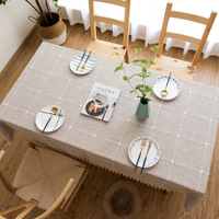 Noël Jacquard gland ajouré nappe coton lin nappe