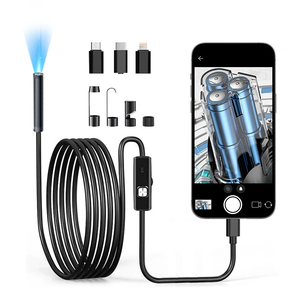 Single Lens Sewer Inspection Camera with Semi Rigid <b>Cable</b> Endoscopewith Lights Industrial Waterproof Drain Pipe Tool Borescope - Product Image 1
