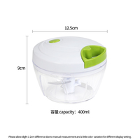 Mini robot culinaire multifonctionnel de cuisine, hachoir à légumes automatique à traction manuelle, coupe-ail avec lames en acier inoxydable