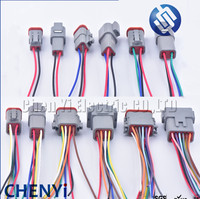 Deutdt Seri 2 3 4 6 8 12 Pin steker tertutup otomotif Pria Wanita konektor tahan air Harness kawat DT06-2S DT04-2P
