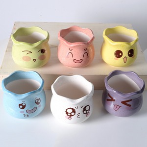 MSH 귀여운 선인장 다육식물 화분 실내 발코니 테이블 장식 세라믹 화병 - Product Image 4