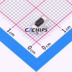 TSC02-TDW1FH3.5 Tactile Switch SMD,7.7x3.5mm Switch Single Pole Single Throw Rectangle Button 2.5N Horizontal Mount - Product Image 1