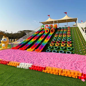 레인보우 슬라이드 7 색 슬라이드 인터넷-유명한 야외 경관 스케이트 무동력 놀이 장비 판매 - Product Image 3