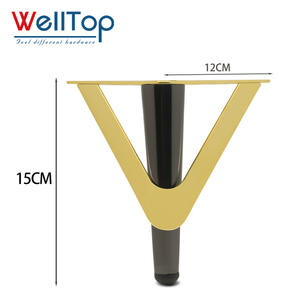 WELLTOP Nuovi Arrivi: Gambe per Divano in Metallo, Design <span class=keywords><strong>Industriale</strong></span> Moderno, Accessori Decorativi per Mobili, per Divani, Tavoli, Ospedali, Esterni - Product Image 2