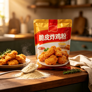 ผงแป้งทอดไก่<span class=keywords><strong>กรอบ</strong></span>สูตรโรงงาน ผงเคลือบ<span class=keywords><strong>กรอบ</strong></span>สีขาวสำหรับร้านอาหาร - Product Image 2