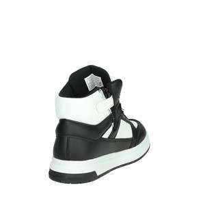 Calvin Klein Jeans Chaussures de basket-ball pour enfants, style montantes, blanc et noir - Product Image 3