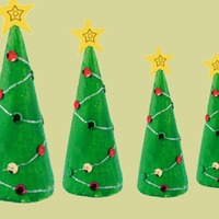 Nouvelle mousse conique pour décor de noël boule en mousse pour matériel de bricolage accessoires en argile Ultra légère pour cadeau