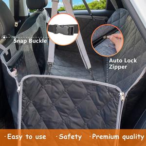 Telo Coprisedile Posteriore per Cani da Auto - Amaca Impermeabile per Cani con Finestra in Rete e Tasche Antiscivolo per Auto - Product Image 6