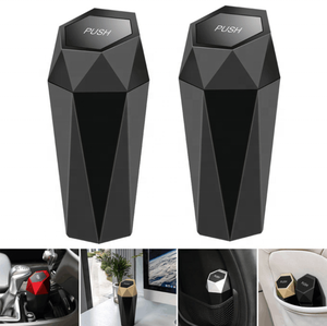 New Design Car Plastic waste Trash Bin Can with Lid Console Storage Vehicle Trash Bin Mini Garbage Bin for Car Home