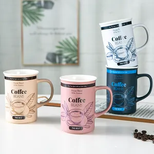 かわいいコーヒーシリーズコーヒーカップセット印刷可能なカスタムクラシックセラミックティーカップセットオフィスアフタヌーンティー用セラミックコーヒーマグ
