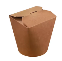 Boîtes à emporter pour pâtes occidentales, personnalisées avec logo, en papier enduit anti-fuite, réutilisables, écologiques, avec finition mate