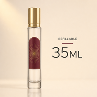 Flacons atomiseurs de parfum vides rechargeables style stylo 35 ml, vaporisateur de voyage rose dégradé avec capuchon doré, logo personnalisé en gros