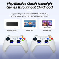 Topleo Game Stick Dvb T2 Set Top Box Lite Android TV Stick Décodeur Rétro Console de jeu vidéo portable avec format FC Type de prise ue