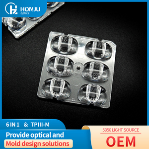Lente para Farola de Inyección de Precisión HONJU, Tipo PC III, Lente LED M 5050, Diseño Óptico Cuadrado, Patrón Plano-Convexo - Product Image 3