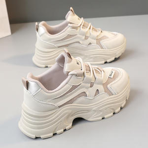 Zapatillas de mujer 2026: Novedad transpirable de malla, antideslizantes, con cordones, suela gruesa y elevada para verano, otoño y primavera. - Product Image 4