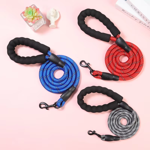 Nylon Reflective <strong>Dog</strong> <strong>Collar</strong> with Explosion-Proof Rope Striped Pattern Fur Decoration Simple Style Pulling <strong>Chain</strong> <strong>for</strong> Pets - Product Image 2