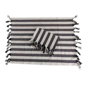 منشفة شاي مستدامة مصنوعة من القطن 100٪ مع شراشيب، منسوجة ومضادة للبكتيريا ومطبوعة حسب الطلب - Product Image 1