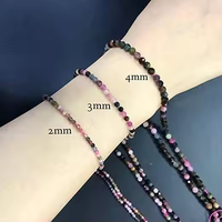 Perles Rondes Facettées Naturelles Petites Pierres Précieuses Taillées à Facettes Énergétiques 2mm 3mm 4mm Perles Libres pour la Fabrication de Bijoux Bracelet Collier