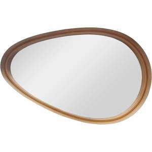 Espejo de pared ovalado PARISLOFT, espejo moderno con marco de metal para pared, espejo de tocador de baño con gotas, dorado, 32x19,75 - Product Image 4